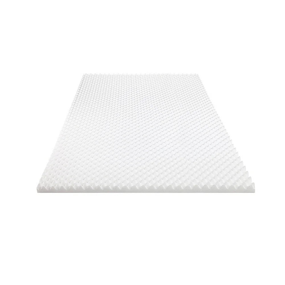 Foam 5cm mattress topper with pocket spring construction and fabric cover