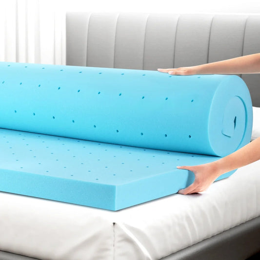 Memory Foam Mattress Topper Ventilated Cool Gel 8cm