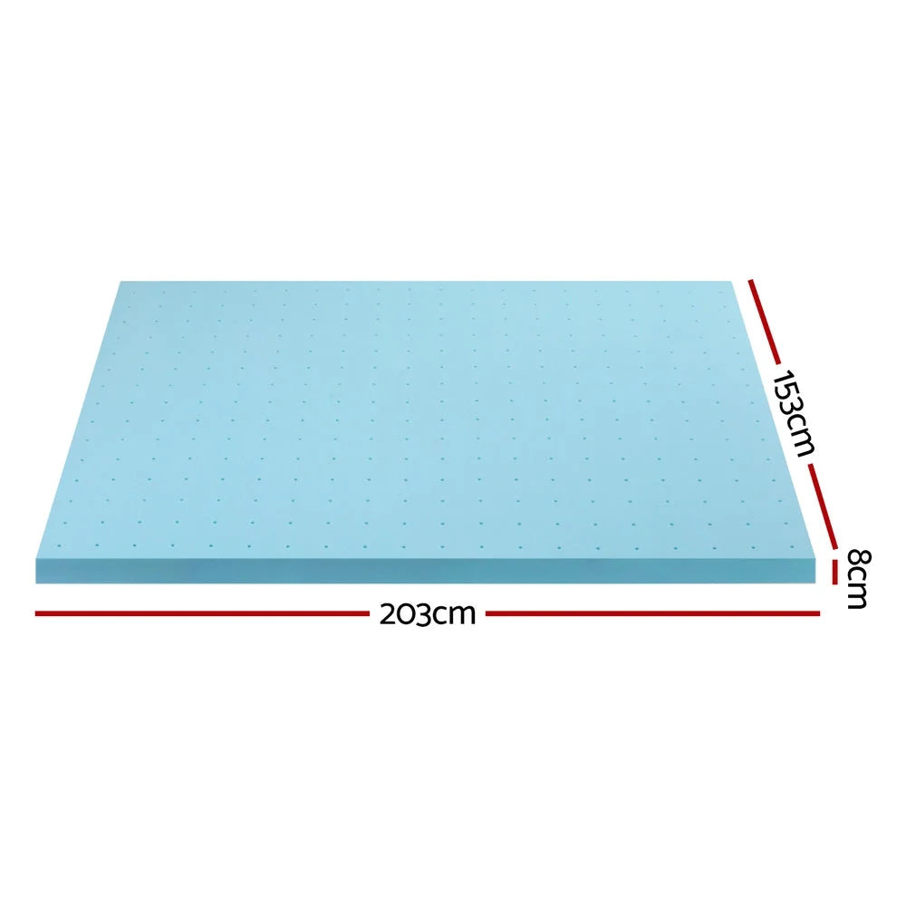 Foam 8cm mattress topper with ventilated gel foam surface