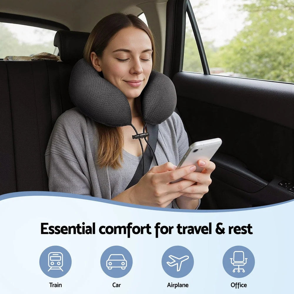 Travel Neck Pillow U Shape Support Memory Foam