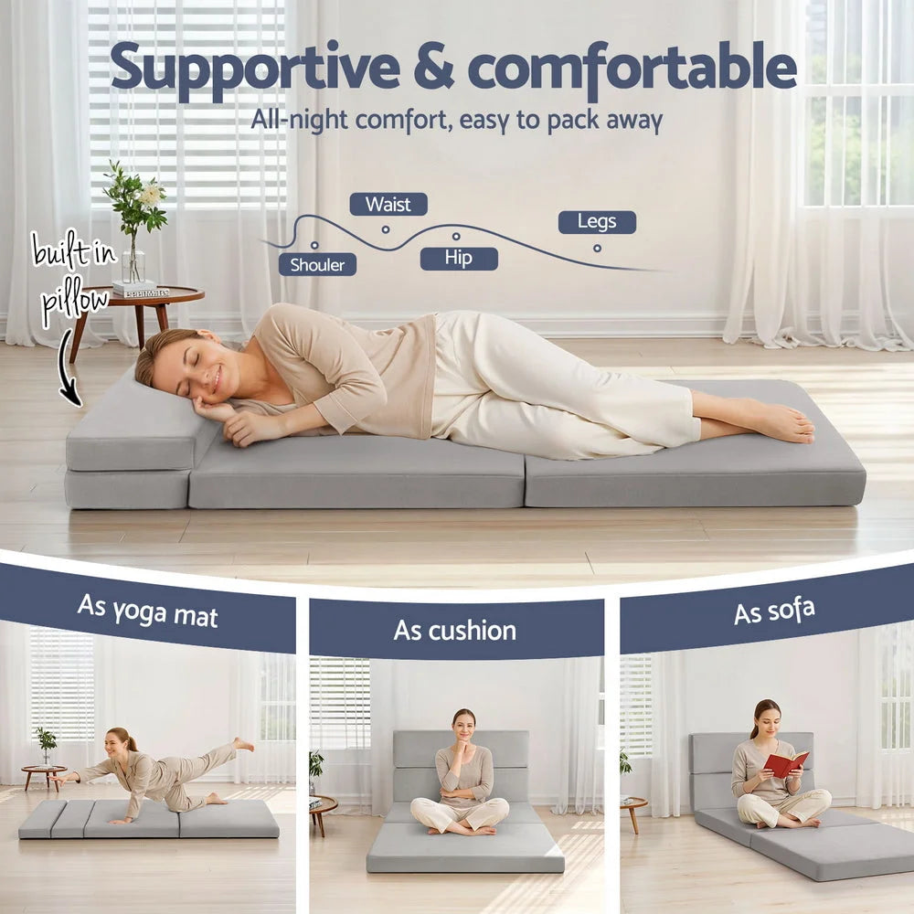 Giselle Foldable Mattress Folding Sofa Bed 4 fold Sleeping