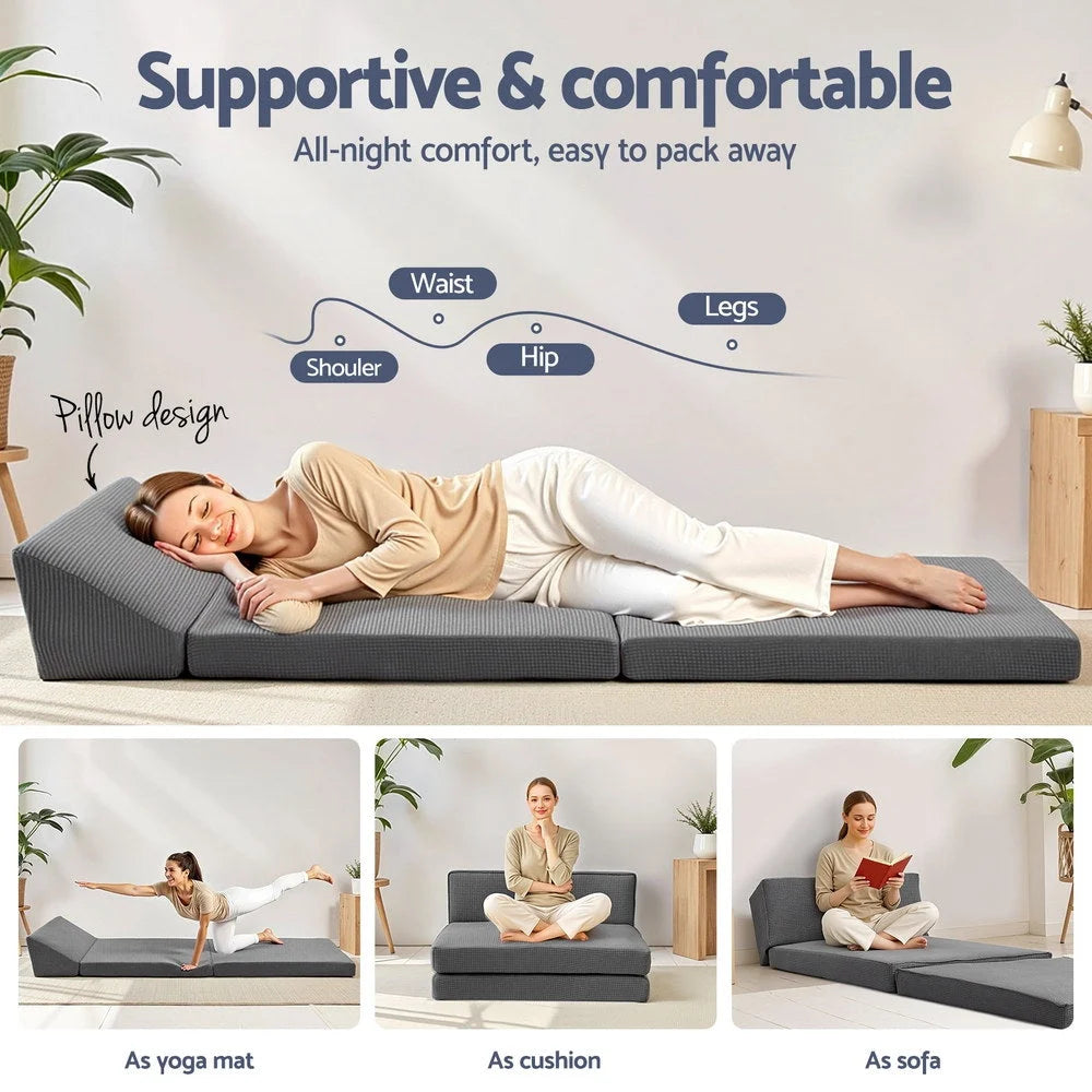 Giselle Foldable Mattress Folding Sofa Bed Trifold Sleeping