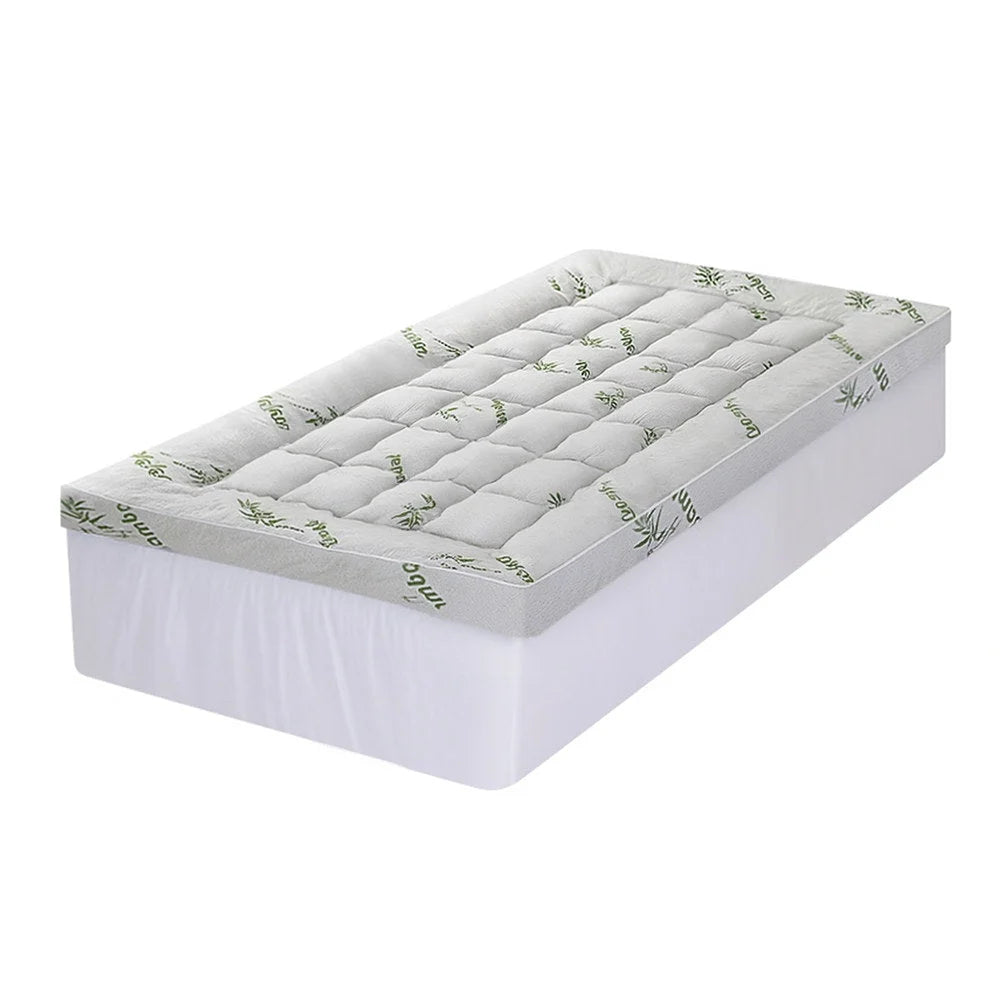 Bamboo 11cm mattress topper with layered foam surface