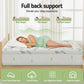 Bamboo 11cm mattress topper with quilted cover and layered edge