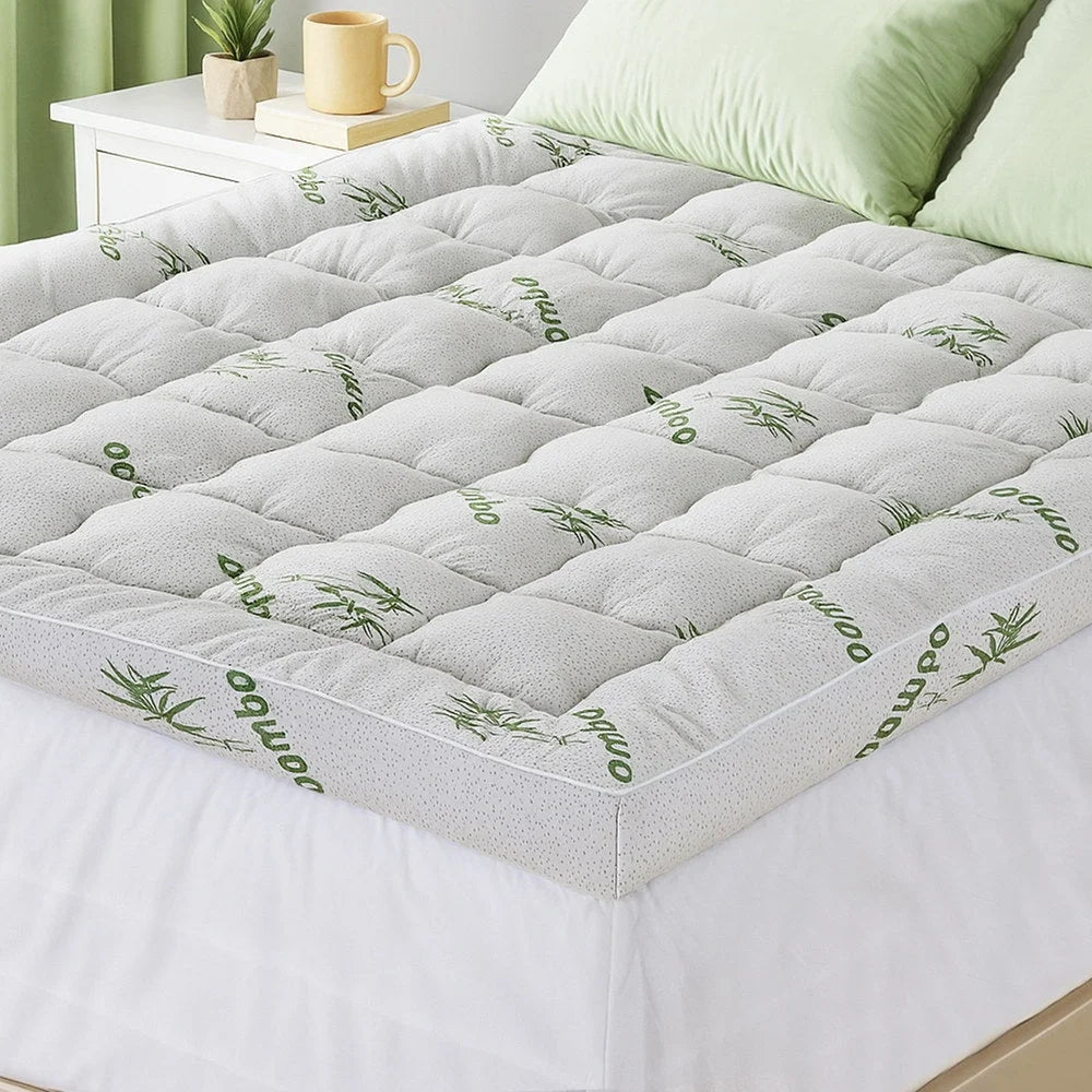 Bamboo 11cm mattress topper with ventilated gel foam surface