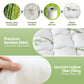Bamboo 11cm mattress topper with rolled foam edge and fabric casing
