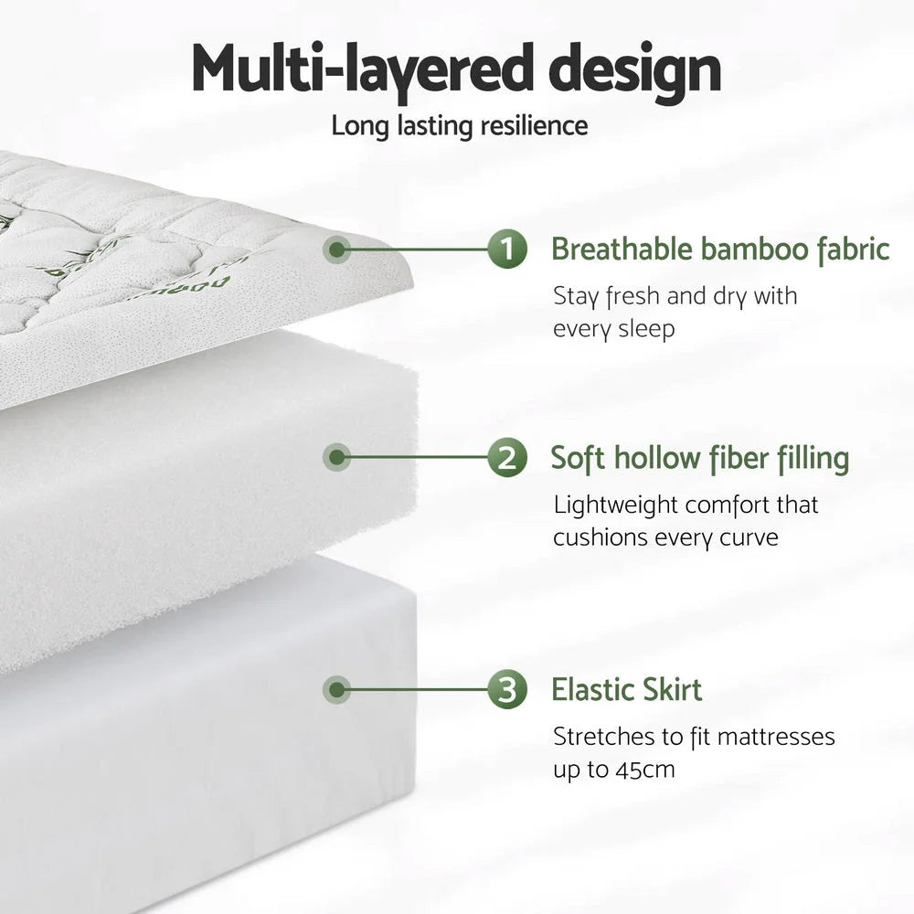Mattress with topper pillowtop toppers king single