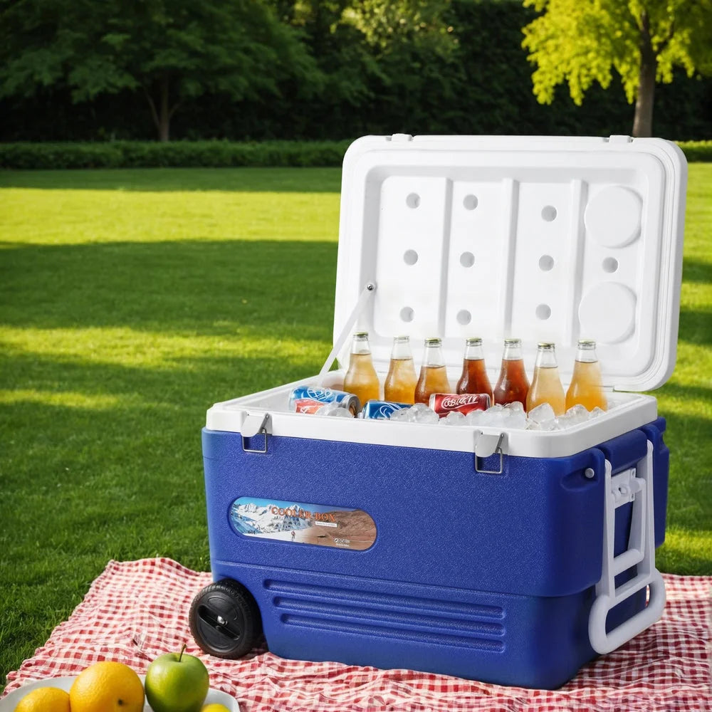 Glacio 60L Portable Ice Cooler Box With Wheels Camping