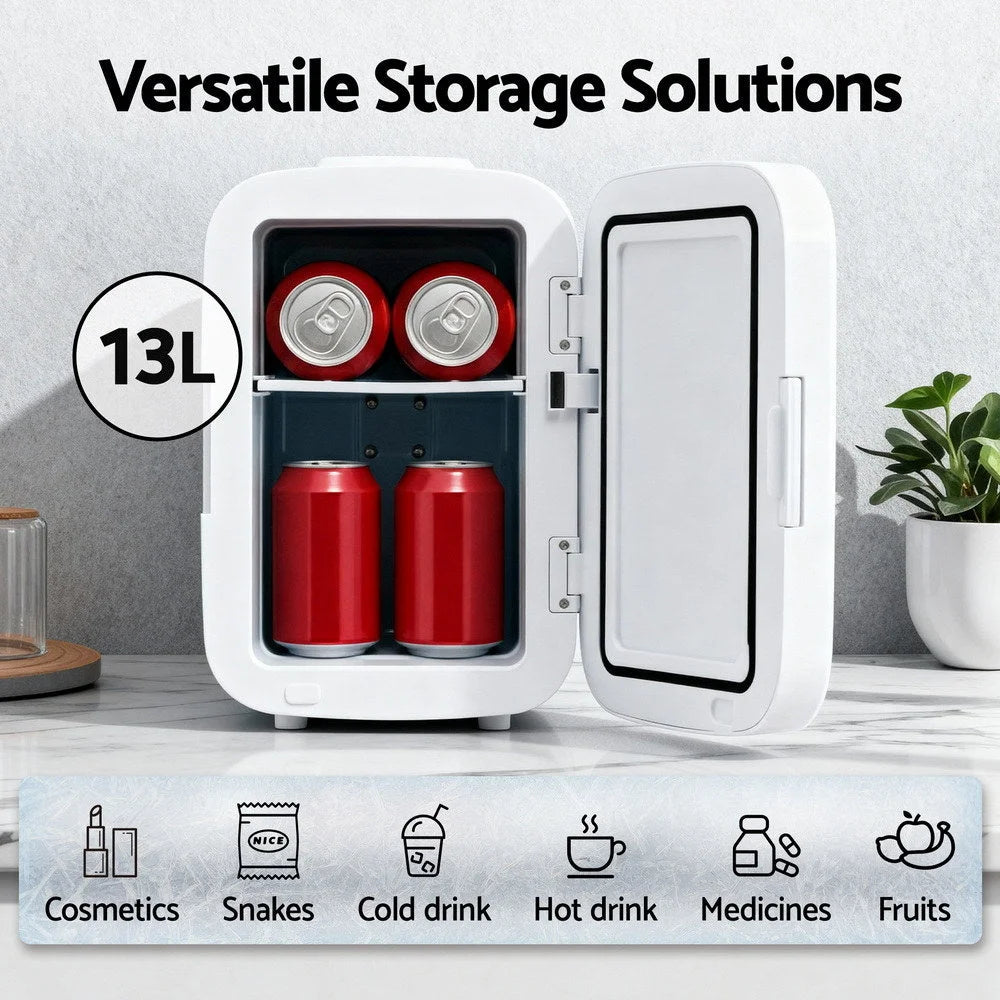 Glacio Mini Fridge Portable 13L White Electric Cooler