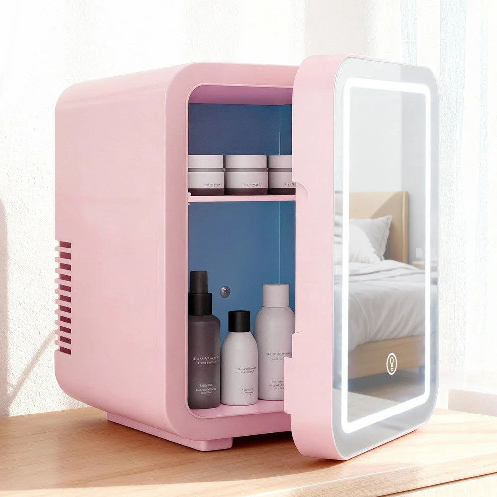 Glacio Mini Fridge Skincare Beauty Cooler Warmer LED Mirror
