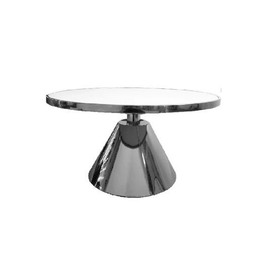 Glam Black 90cm Coffee Table - White Marble - Furniture >