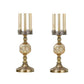 Glass Candle Holder 2X 42cm Candle Stand Glass/Metal