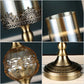 Glass Candle Holder 2X 42cm Candle Stand Glass/Metal