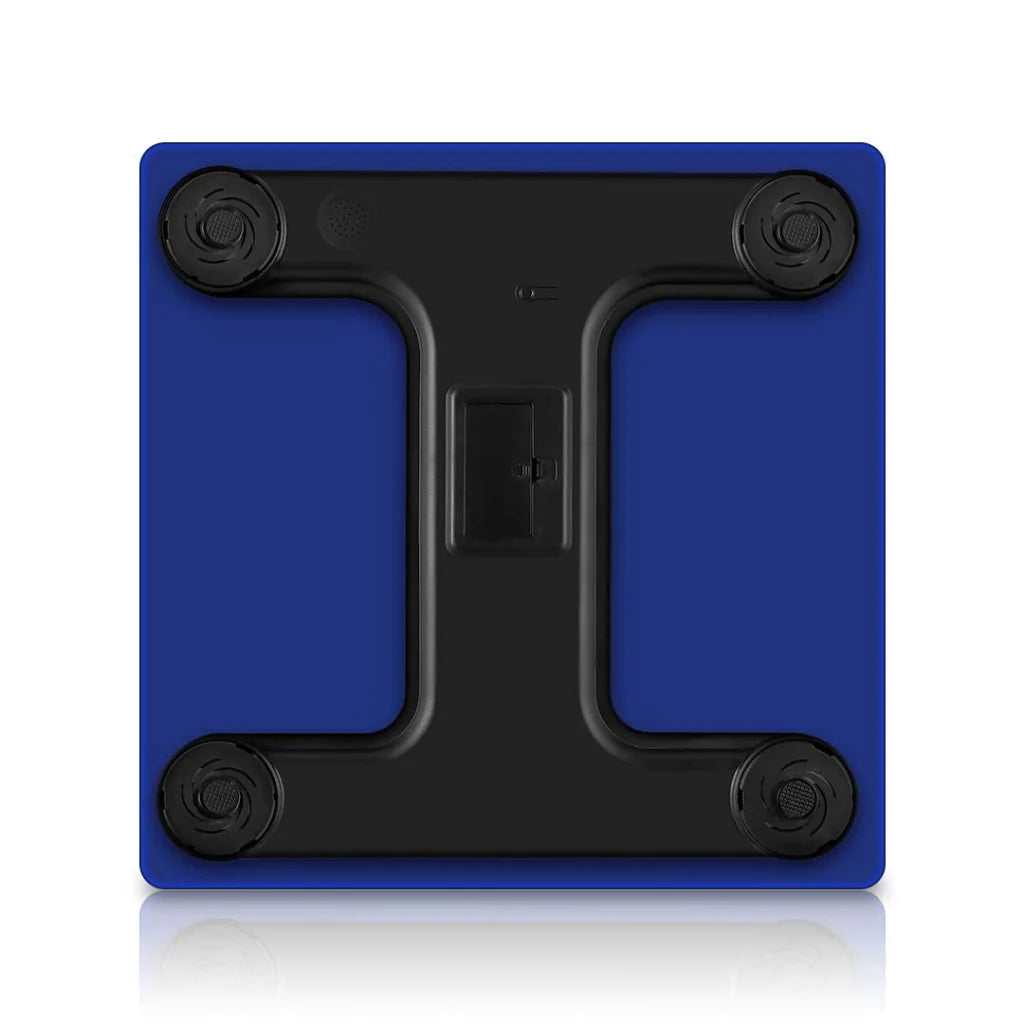 Glass LCD Digital Body Fat Scale Bathroom Electronic Gym Water Weighing - Blue - Premium