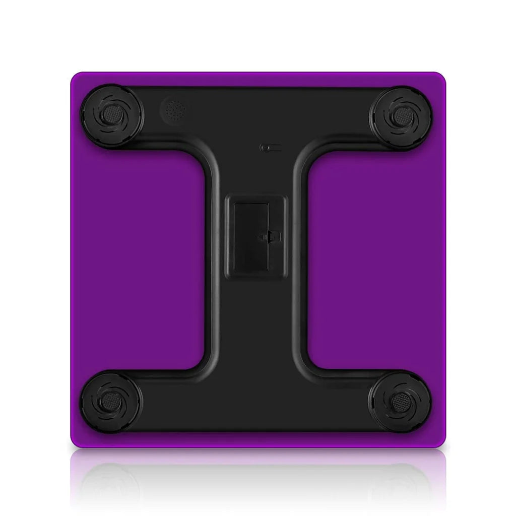 Glass LCD Digital Body Fat Scale Bathroom Electronic Gym Water Weighing - Purple - Premium