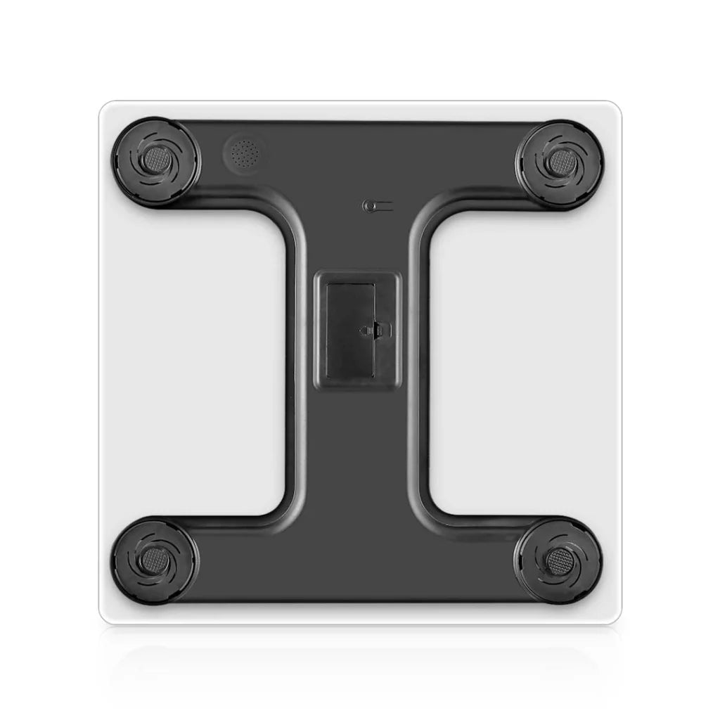 Glass LCD Digital Body Fat Scale Bathroom Electronic Gym Water Weighing - White - Premium