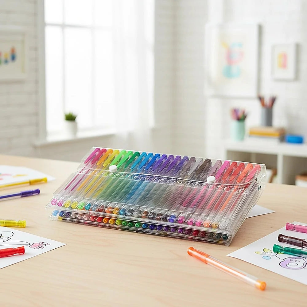 Glitter Gel Pens 100 Pack with 2.5X More Ink - Craft Kids &