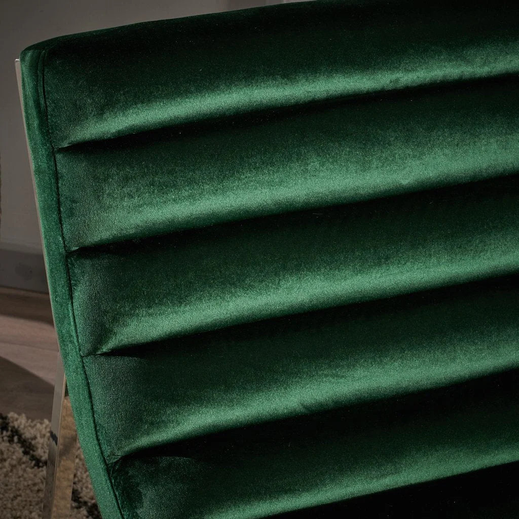 Glorie Emerald/Green Velvet Sofa Accent Chair ArmChair