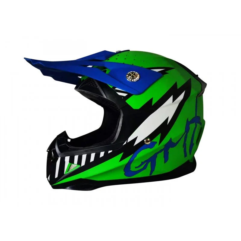 GMX Motocross Junior Helmet - Green Small - Sports & Fitness