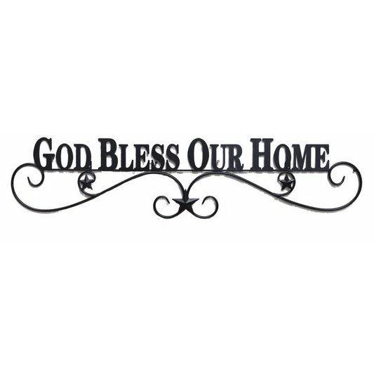 God Bless Our Home Wall Art 96x22cm - Home & Garden > Wall