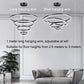 Gold 3 Rings Minimalist LED Pendant Light Adjustable