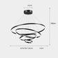 Gold 4 Rings Minimalist LED Pendant Light Adjustable