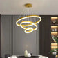 Gold 4 Rings Minimalist LED Pendant Light Adjustable