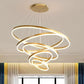 Gold 4 Rings Minimalist LED Pendant Light Adjustable