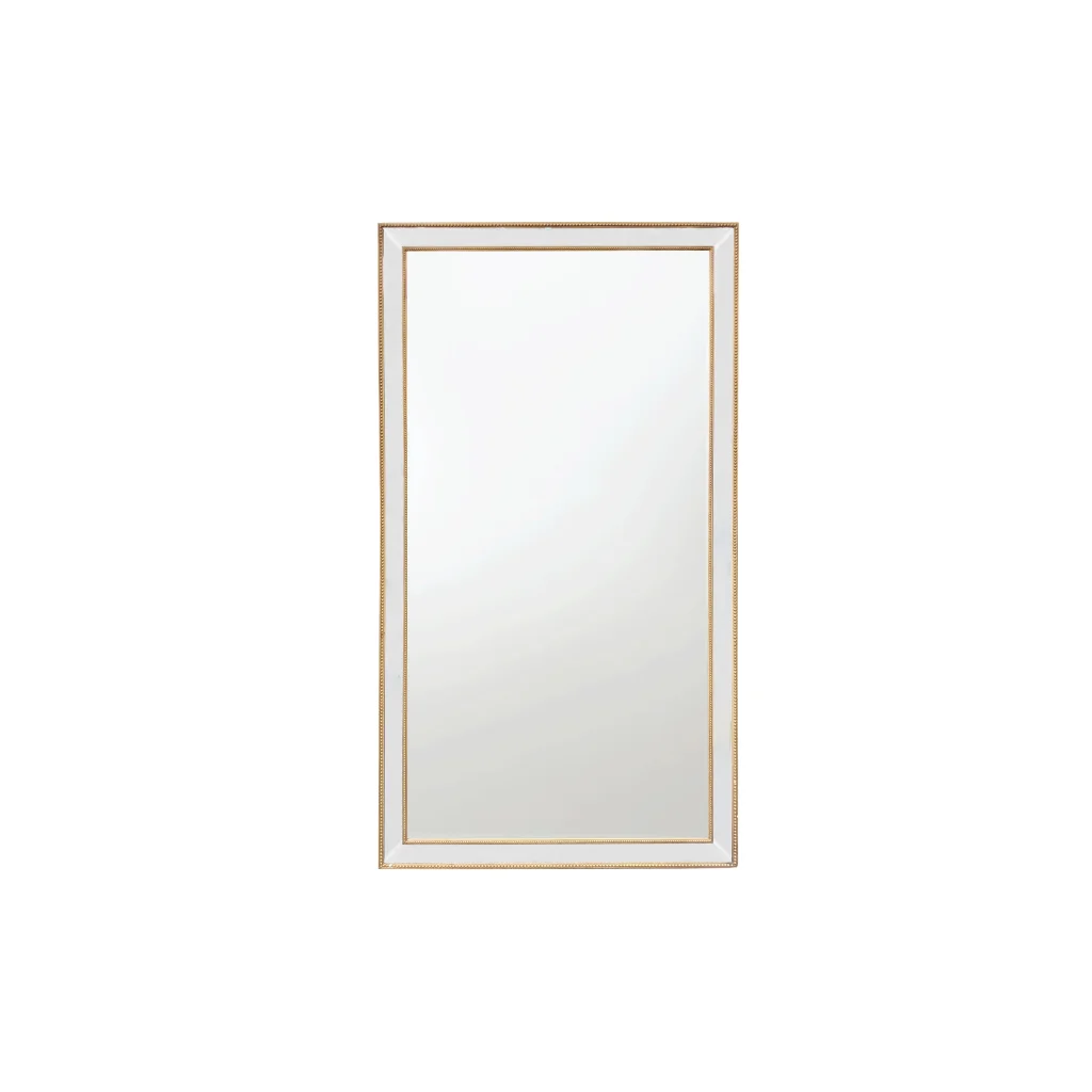 Gold Beaded Framed Mirror - X Large 190cm x 100cm - Home &