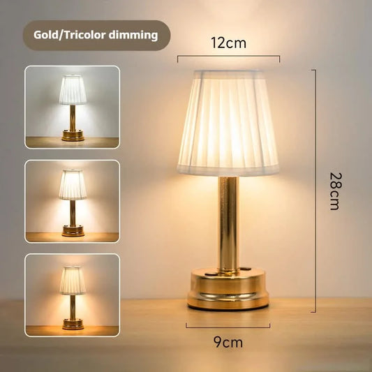 Gold Creative LED Rechargeable Table Lamp | 3 Adjustable