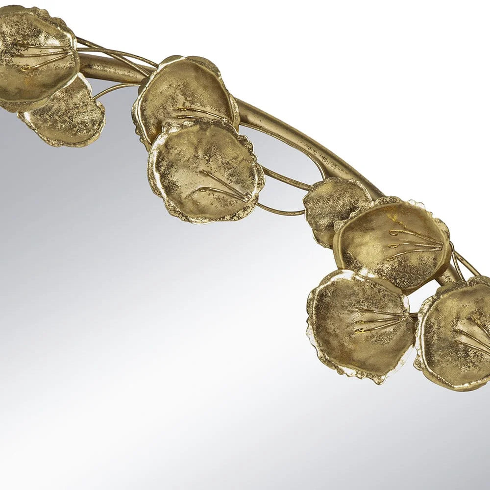 GOLD LEAF DESIGNER WALL MIRROR - Home & Garden > Decor >