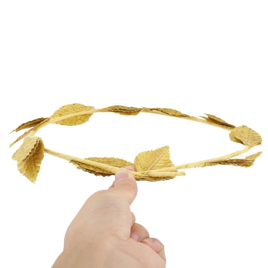 GOLD LEAF WREATH Greek Headband Crown Leaves Band Roman
