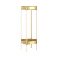 Gold Metal Plant Stand 2 Layer 80cm with Flower Pot Holder Corner Shelving Rack Indoor Display