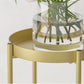 Gold Metal Plant Stand 2 Layer 80cm with Flower Pot Holder Corner Shelving Rack Indoor Display
