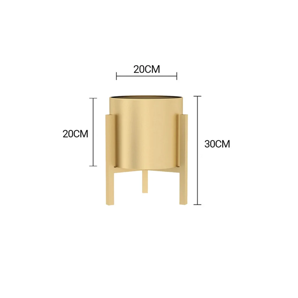 Gold Metal Plant Stand 2X 30CM with Flower Pot Holder Corner Shelving Rack Indoor Display