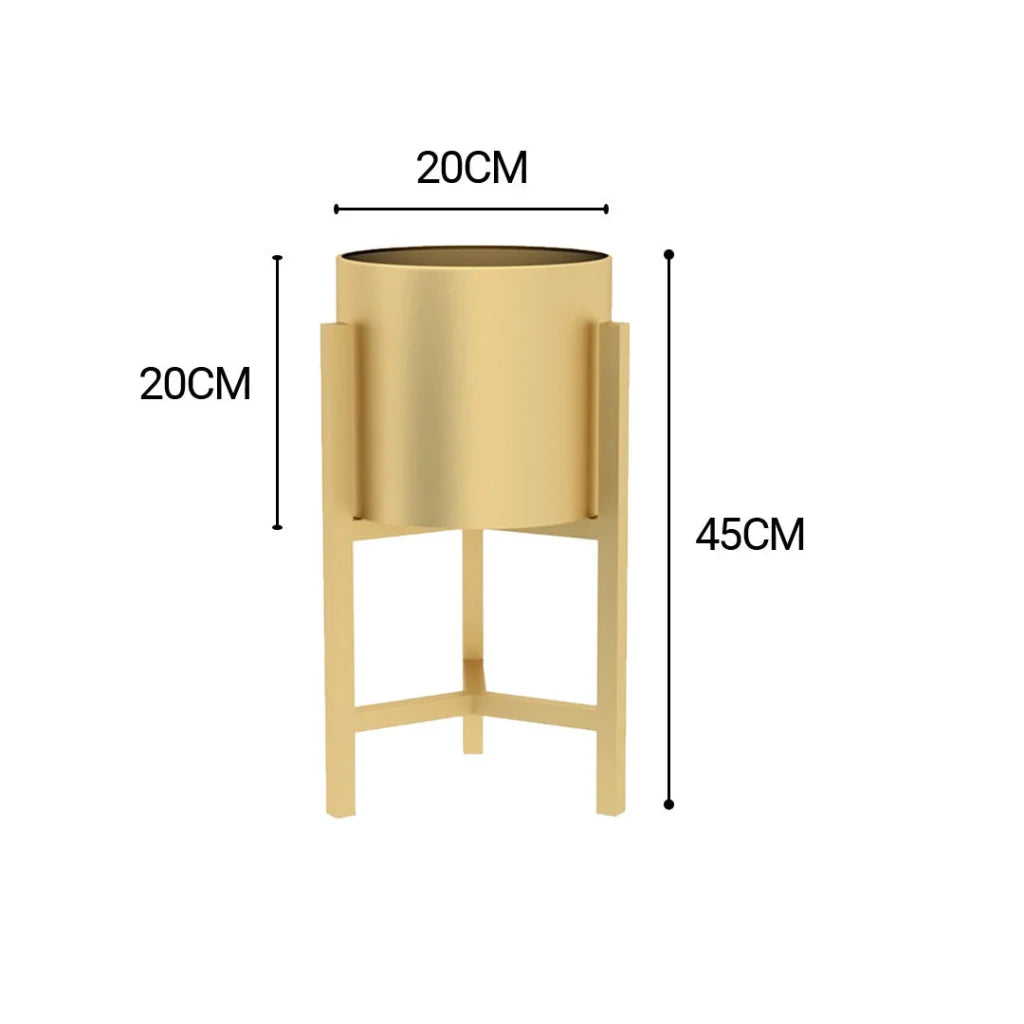 Gold Metal Plant Stand 2X 45CM with Flower Pot Holder Corner Shelving Rack Indoor Display