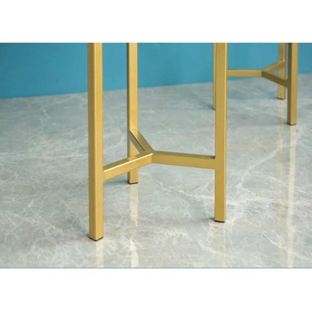 Gold Metal Plant Stand 2X 45CM with Flower Pot Holder Corner Shelving Rack Indoor Display