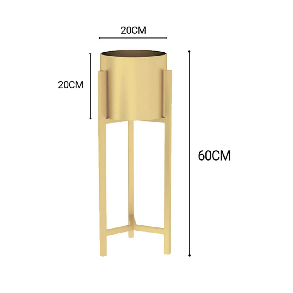 Gold Metal Plant Stand 2X 60cm with Flower Pot Holder Corner Shelving Rack Indoor Display