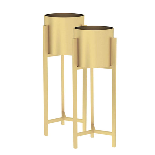 Gold Metal Plant Stand 2X 60cm with Flower Pot Holder Corner Shelving Rack Indoor Display
