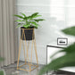 Gold Metal Plant Stand 2X 70cm with Black Flower Pot Holder Corner Shelving Rack Indoor Display