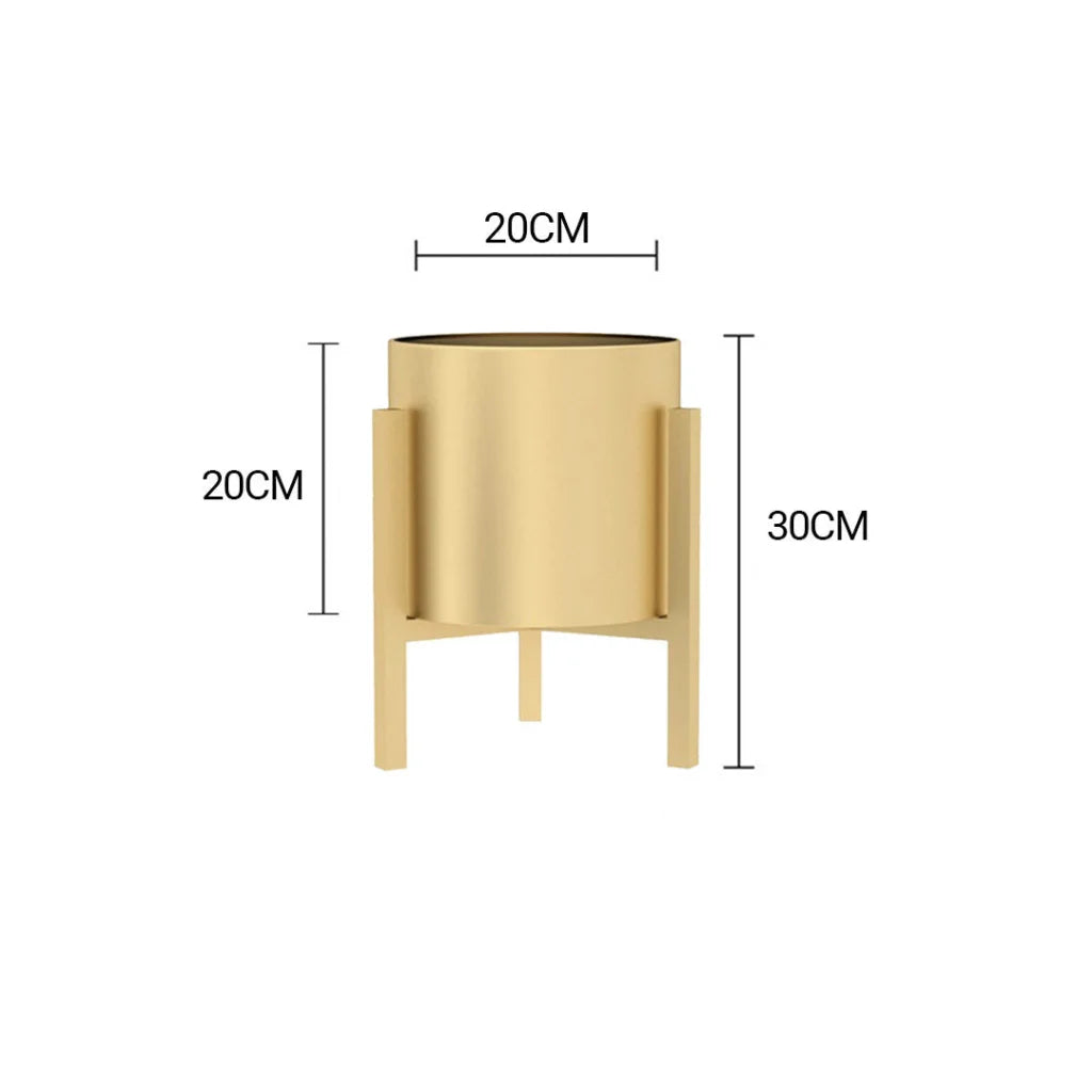 Gold Metal Plant Stand 30cm with Flower Pot Holder Corner Shelving Rack Indoor Display