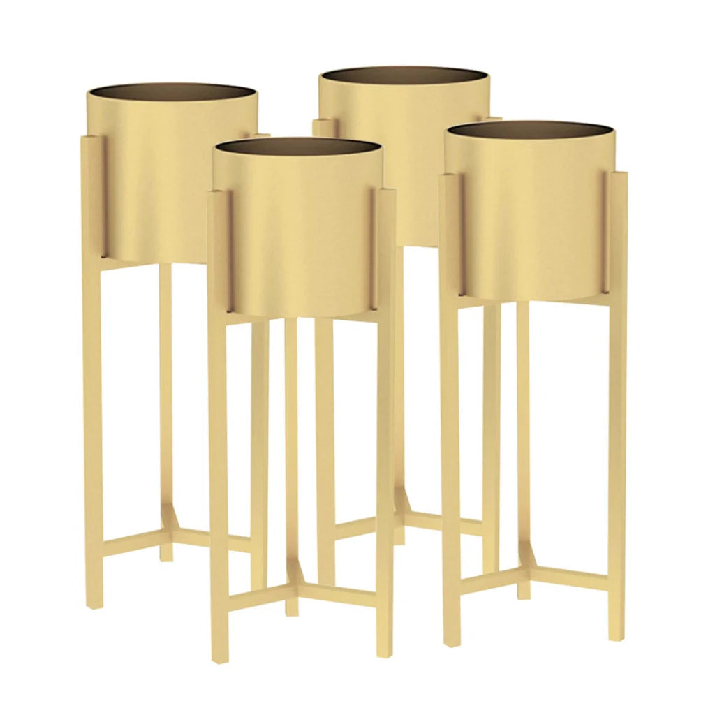 Gold Metal Plant Stand 4X 60cm with Flower Pot Holder Corner Shelving Rack Indoor Display