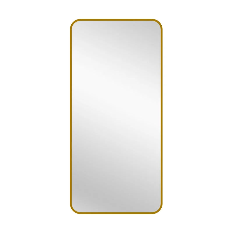 Gold Metal Rectangle Mirror - Medium 80cm x 170cm - Home &