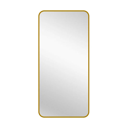 Gold Metal Rectangle Mirror - Medium 80cm x 170cm - Home &