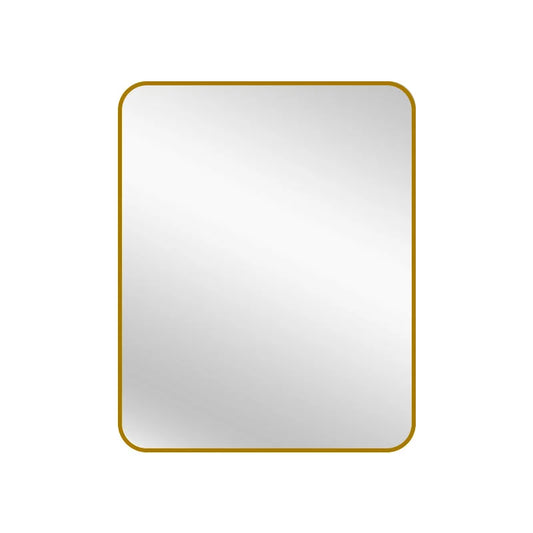 Gold Metal Rectangle Mirror - Small 80cm x 100cm - Home &