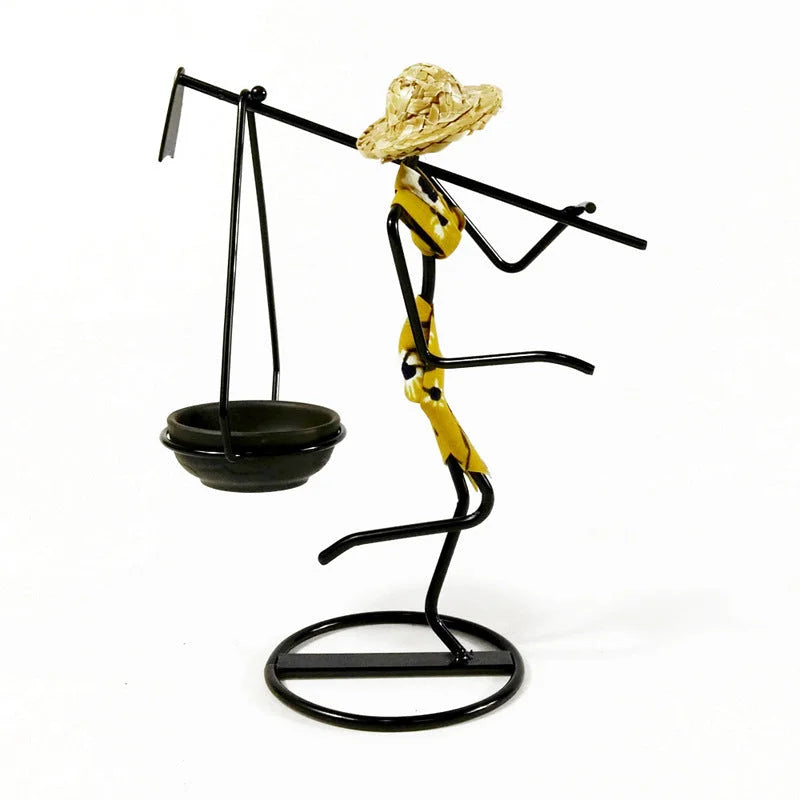 Gold Modern Iron Art Candle Holder - Stylish Decorative