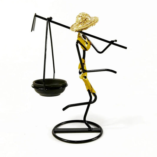 Gold Modern Iron Art Candle Holder - Stylish Decorative