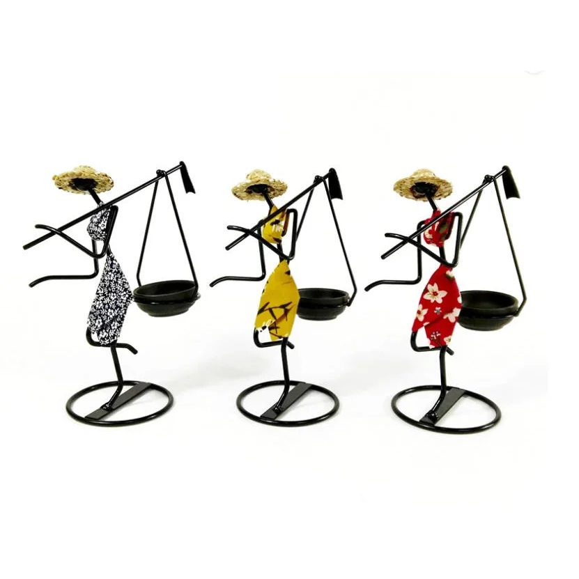 Gold Modern Iron Art Candle Holder - Stylish Decorative