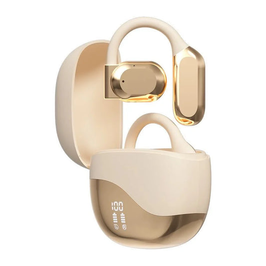 Gold Open Ear Bluetooth 5.3 Headphones - Non-In-Ear Ear