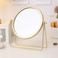 Gold Rotating Tabletop Makeup Mirror - 360º Swivel Vanity
